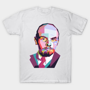 Vladimir Lenin In WPAP Illustration T-Shirt